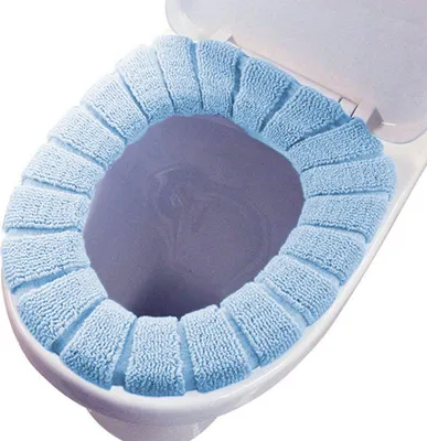 Produktbild von 4 Stück WC Sitz Beheizt WC-Sitzwärmer Toilettensitz Abdeckung,Toilettensitzabdeckung Waschbar Toiletten Sitzbezug weich dicker waschbar dehnbar