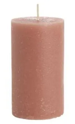 Immagine prodotto di Candela rustica, forma di tronco – colore terracotta – 7 x 13,5 cm