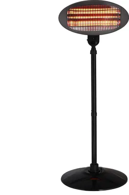 Obrázek produktu pro MONZANA® Sálavý ohřívač 3 stupně ohřevu 2000 W sálavý ohřívač Ohřívač na terasu Stabilní kovová základna Ochrana proti naklonění Ohřívač Sálavý ohřívač Stojanový ohřívač