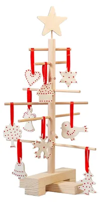 Holz-Weihnachtsbaum, natur, 45 cm, 28 x 28 x 45 cm