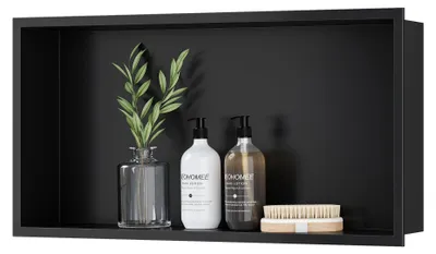 Zdjęcie produktu dla Półka pod prysznic - 60 x 30 cm - Czarna