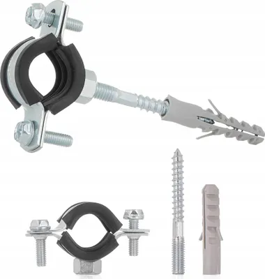 Image de GEKO Collier de serrage pour tuyaux 1/2" 20-25 mm, avec insert en caoutchouc, deux vis G17289