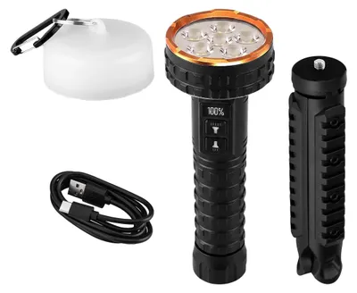 Immagine prodotto di Torcia LED multifunzione, power bank, batteria ricaricabile, impermeabile, 3 in 1, 4700 lm, 99-138, NEO TOOLS