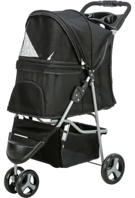Produktbild von TRIXIE Buggy für Hunde - schwarz - 47 × 100 × 80 cm