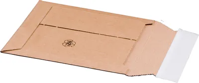 Produktbild von 3600 x Versandtasche Versandverpackung aus Wellpappe 145x190x25mm CD mit Selbstklebeverschluss & Aufreißfaden