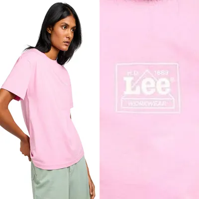 Obrázek produktu pro LEE Damen, tričko RELAXED CREW TEE, S, Rosa, sportovní, tričko, košile