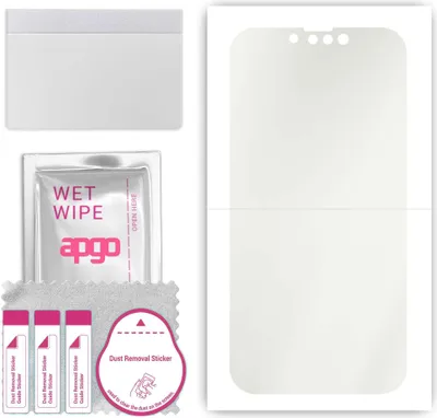 Produktbild von apgo Hydrogel Schutzfolie, Matt, kompatibel mit Apple iPhone 14, flexibele Displayschutzfolie, Folie mit Positionierhilfe, Anti-Fingerprint, kratzfest, einfache Montage