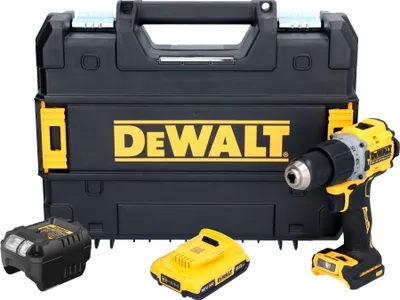 Image de DeWalt DCD 805 D1T Perceuse-visseuse à percussion sans fil 18 V 90 Nm Brushless + 1x batterie 2,0 Ah + chargeur + TSTAK