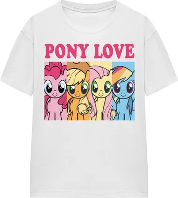 Immagine prodotto di My Little Pony - Maglietta "Pony Love" per uomo/donna unisex TV19285 (L) (Bianco)
