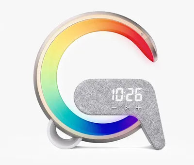 Obrázek produktu pro LED relaxační lampička Immax FLAMINGO s QI nabíjením, budík, RGB, USB výstup,BT, zlatá