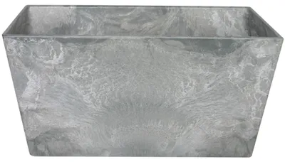 Produktbild von Blumentopf/Pflanzkubel Balkonpflanzer aus recyceltem Kunststoff steingrau D30 und H14 cm