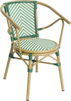 Image de Fauteuil de terrasse en TEXTYLENE vert pour Exterieur