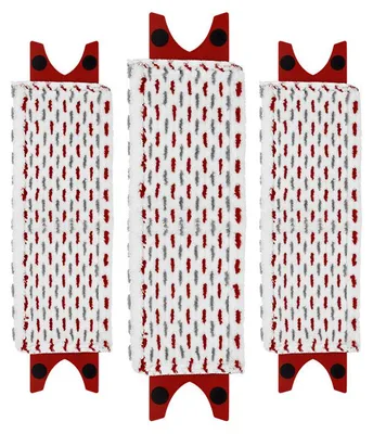 Produktbild von Bodenwischer Ersatzbezug für UltraMax/ UltraMaT2in 3 Stück Wischmopp Ersatz Mop Besen Leicht zu Befestigen Staubwischer Schmutzige Flecken Entfernen Boden Reinigen Rot Weiß