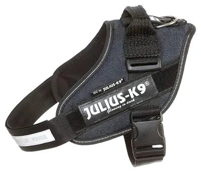 Image de Harnais Julius-K9® IDC® Power, tailles 0 à 4, 58 à 76 cm / 40 mm, couleur jean