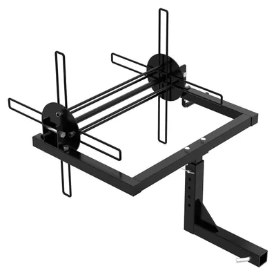 Image de Dérouleur de fil et tendeur de clôture - Adaptateur pour attelage - Pour tracteur et quad - Fixation pour attelage de 5 cm - Vis incluses - Pour la pose de clôtures et l'agriculture - Noir