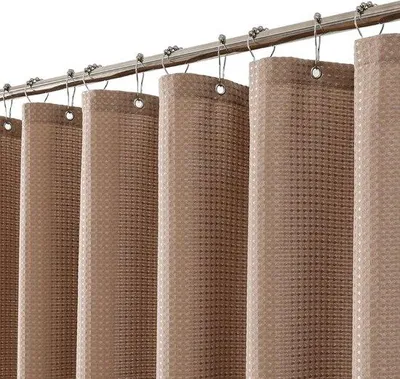 Produktbild von Beige Duschvorhang - schimmelbeständig und - 1 Stück - 150 x 180 cm