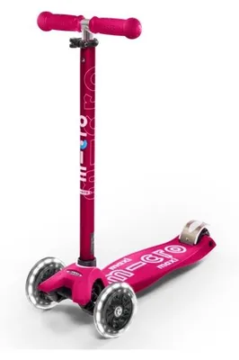 Zdjęcie produktu dla Micro Mobility Maxi Micro Deluxe LED, Dzieci, Skuter trzykołowy, Damski, Asfalt, 50 kg, 3 szt.