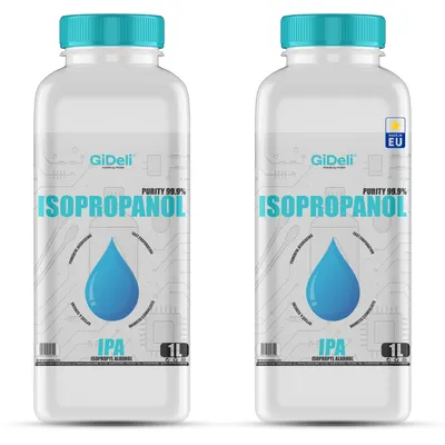Zdjęcie produktu dla Izopropanol 2 l 99,9% IPA Alkohol czyszczący Odtłuszczacz do elektroniki GiDeli