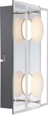 Produktbild von LED Wandlampe, Chrom, Glas, L 24 cm