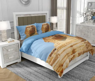 Obrázek produktu pro Povlečení 200x220 cm + 2x70x80 cm, 3dílná sada, 100% bavlna, satyna, zip, vícebarevná - SOVIO | So.0273