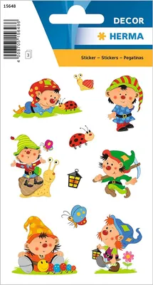 Produktbild von HERMA Sticker DECOR "Wichtelfreunde" 3 Blatt à 10 Sticker