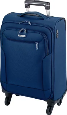 Produktbild von Stoff Koffer 76 cm groß 110 Liter Leicht Weicher Rollen Trolley Blau Bowatex