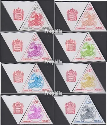 Produktbild von Briefmarken Monaco 1980 Mi P67Zf-P74Zf mit Zierfeld (kompl.Ausg.) postfrisch Portomarken