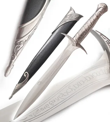 Produktbild von Der Herr der Ringe Frodo - Sting Schwert + schwarze Scheide Dolch