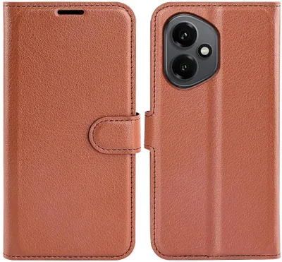 Obrázek produktu pro Pouzdro pro HONOR 400 - Peněženkové pouzdro Phonesta Litchi Skin - Hnědé