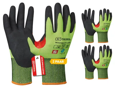 Produktbild von Gebol Master Cut C Plus Schnittschutzhandschuhe, 2 Paar, Gr. 9/L, EN388