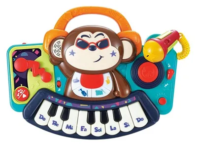 Produktbild von Moni Musikspielzeug Keyboard DJ Monkey 3137 Melodien, Tasten, Licht, Mikrofon