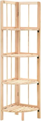 Produktbild von PolkaHome® Hoheckschrank 27x27x110 cm aus Zedernholz – platzsparendes Eckregal