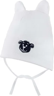 Produktbild von Kinder Beanie Strickmütze Mit Breiter Krempe Feinstrick Mütze Doppelt Gestrickt  38-40 Weiß