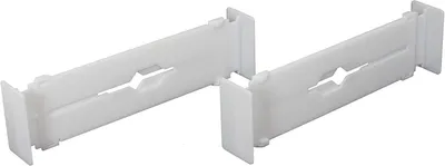 Productafbeelding van Ladeverdelerset, uitschuifbaar, 33-55 cm, 2-delig, wit, voor het organiseren van laden