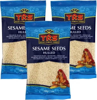 Produktbild von 3er Pack TRS geschälte weiße Sesamsamen (3x 100g) | Sesam Sesame Seed
