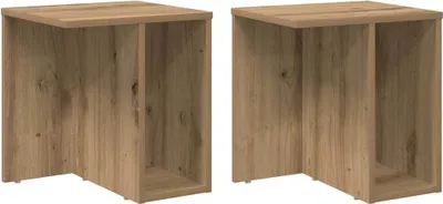 Produktbild von Beistelltisch 2 pcs Artisan-Eiche 37 x 32 x 40 cm Holzwerkstoff