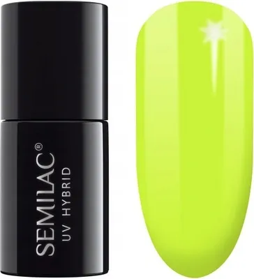 Zdjęcie produktu dla Semilac 565 Neon Yellow UV Gel Polish - długotrwały i łatwy w aplikacji