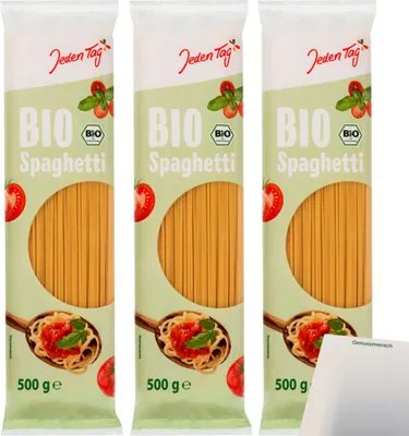 Produktbild von Jeden Tag  Spaghetti 3er Pack (3x500g Packung) + usy Block