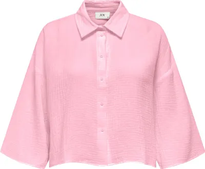 Produktbild von Legere Crepe Bluse Weite Ärmel 3/4 Hemdkragen  | L