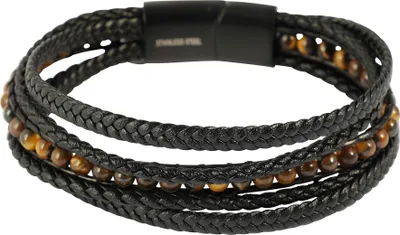 Produktbild von "Natan" Armband aus Kunstleder mit Tigerauge, VE-4