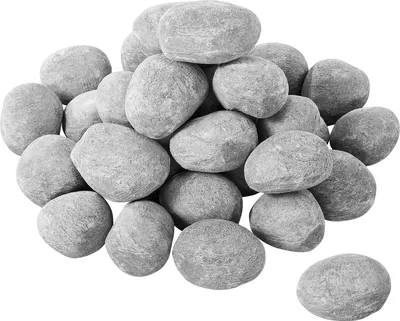 Immagine prodotto di VEVOR pietre in Vetroceramica per caminetto, 5,1-7,6 cm, 30 pezzi di ciottoli, pietre in Vetroceramica riutilizzabili, pietre da fuoco decorative per caminetto a propano/gas, fornello, patio, campeggio