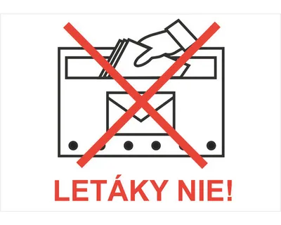 Produktbild von Letáky nie, nevhadzujte reklamy, samolepka