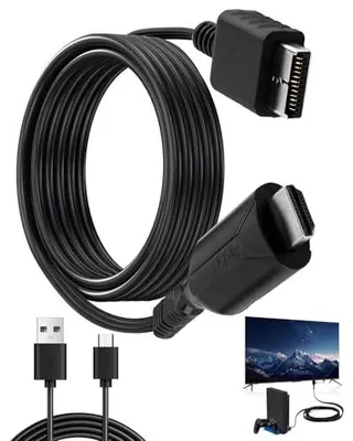 Produktbild von PS1/PS2 zu HDMI Adapter, 100cm/39.3in PS2 zu HDMI Konverter Adapterkabel 720P/1080P HD Link Kabel Video Audio für PS1/PS2 Spielkonsole zu TV Konsole Videokonverterkabel, Plug and Play
