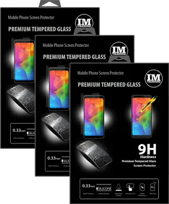 Produktbild von 3x Stück Schutzglas 9H kompatibel mit LG Q7+ (Plus) Displayschutzfolie Panzerfolie Passgenau cofi1453®