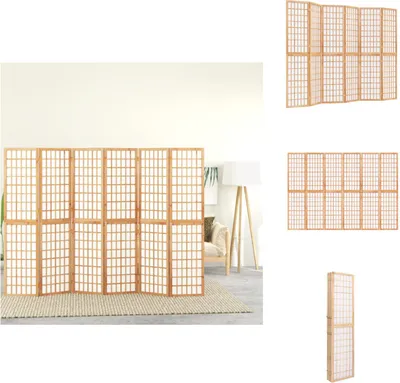 Immagine prodotto di vidaXL Paravento pieghevole in stile giapponese a 6 pezzi 240x170 cm - Divisorio per ambienti