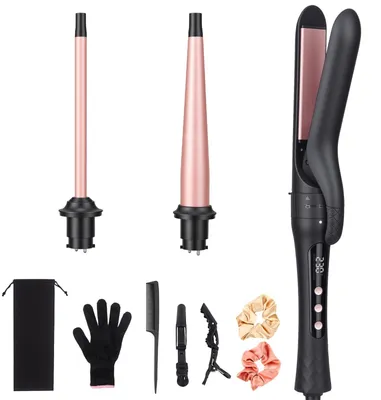 Produktbild von Lockenstab Set mit Glätteisen für Große Kleine Locken und Glätten Klein