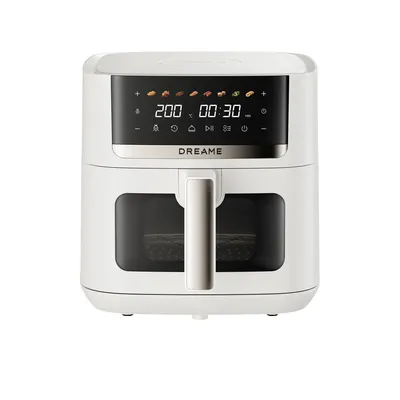 Produktbild von Dreame KrispNow™ AF20,6L Heißluftfritteuse,Metal-Innenraum,0-Fluorid Titanium-Keramik,Dual-Source 360° Hitze,8 Programme&Dörrfunktion,Aprikosenfarbe