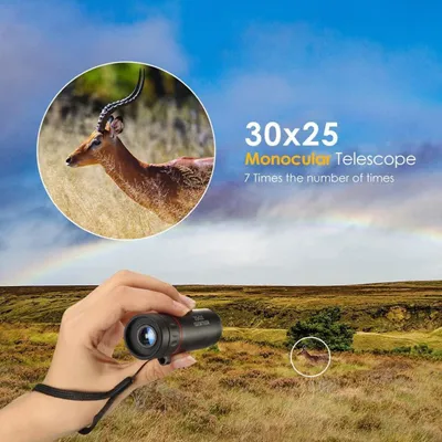 Produktbild von Tragbares 30 x 25 HD-Monokular-Teleskop mit Zoom und großem Sichtfeld