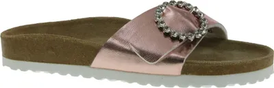 Produktbild von Piece of Mind Damen Sandale Pantolette Strassschnalle rosa EUR 37