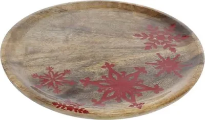 Produktbild von Dekoteller mit Schneeflocken - ca. 30 cm